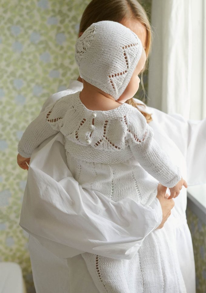 Sandnes Garn │Tema 65 - Blauglöcken Taufkleid und Mütze