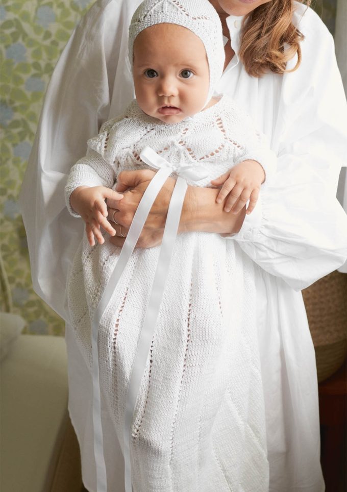 Sandnes Garn │Tema 65 - Blauglöcken Taufkleid und Mütze