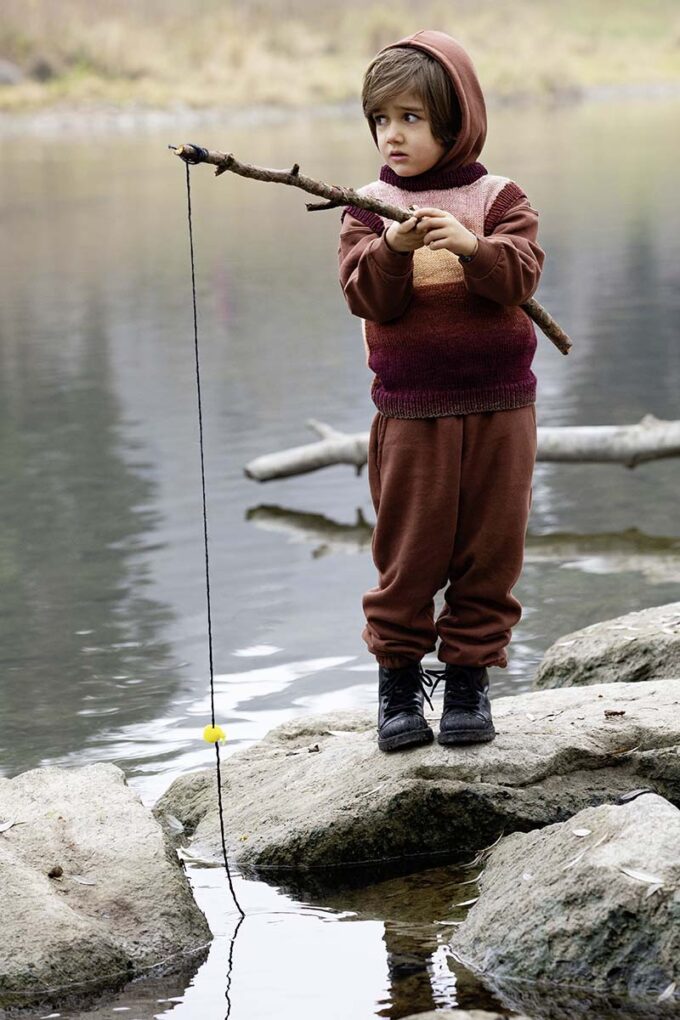 Kinder Pullunder aus Merino 150 degrade