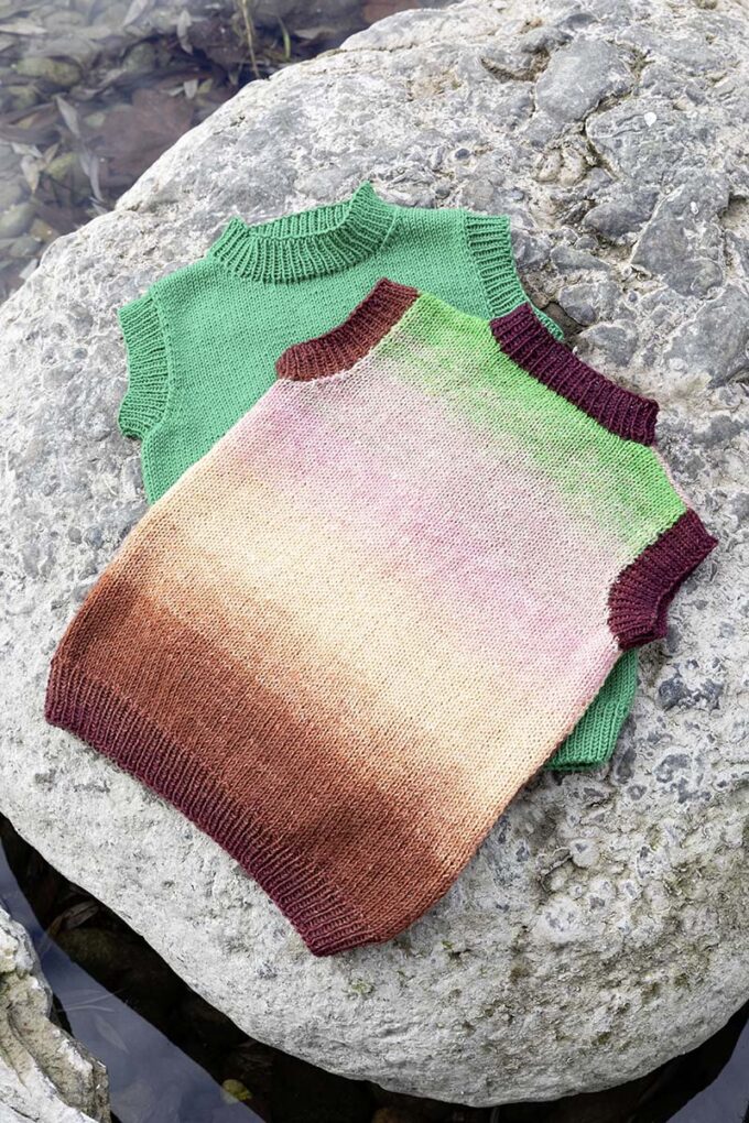 Kinder Pullunder aus Merino 150 degrade