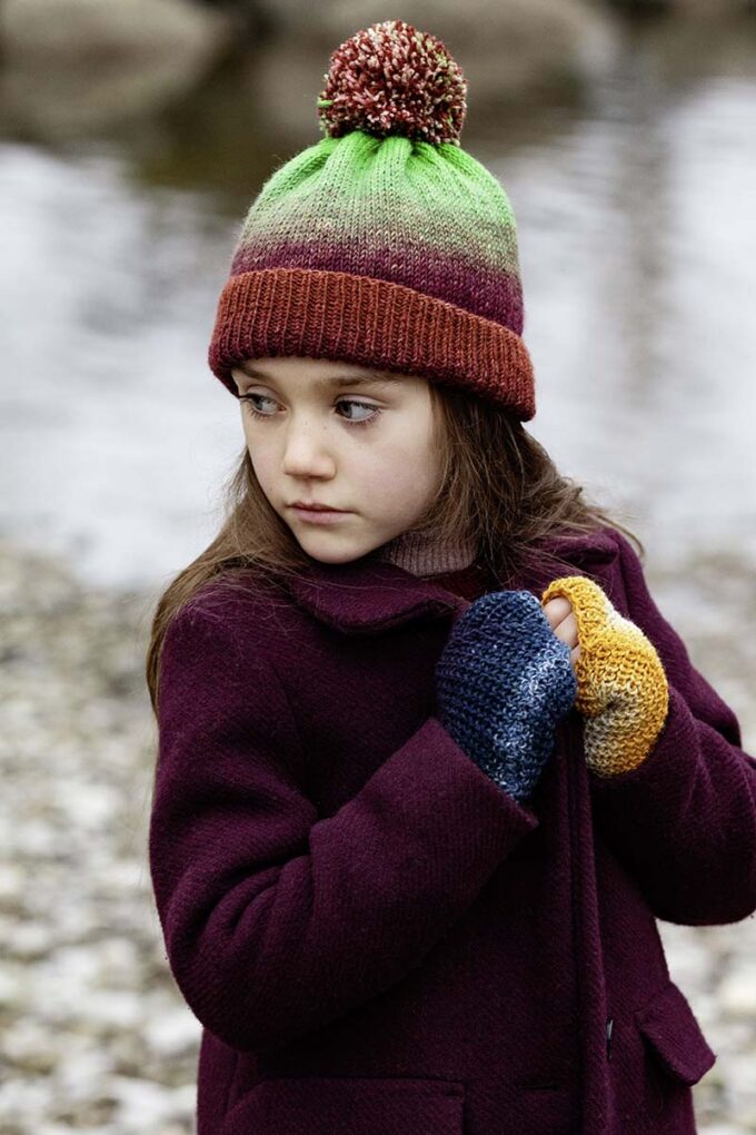 Kindermütze aus Merino 150 degrade