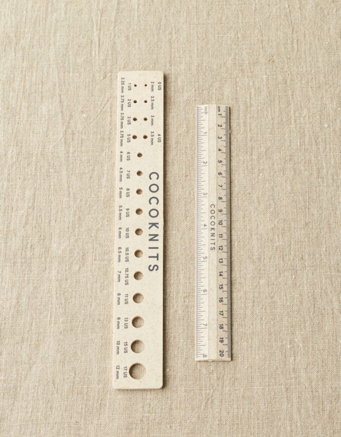 Cocoknits I Magnetisches Lineal und Nadelmaß (Ruler + Needle gauge Set)