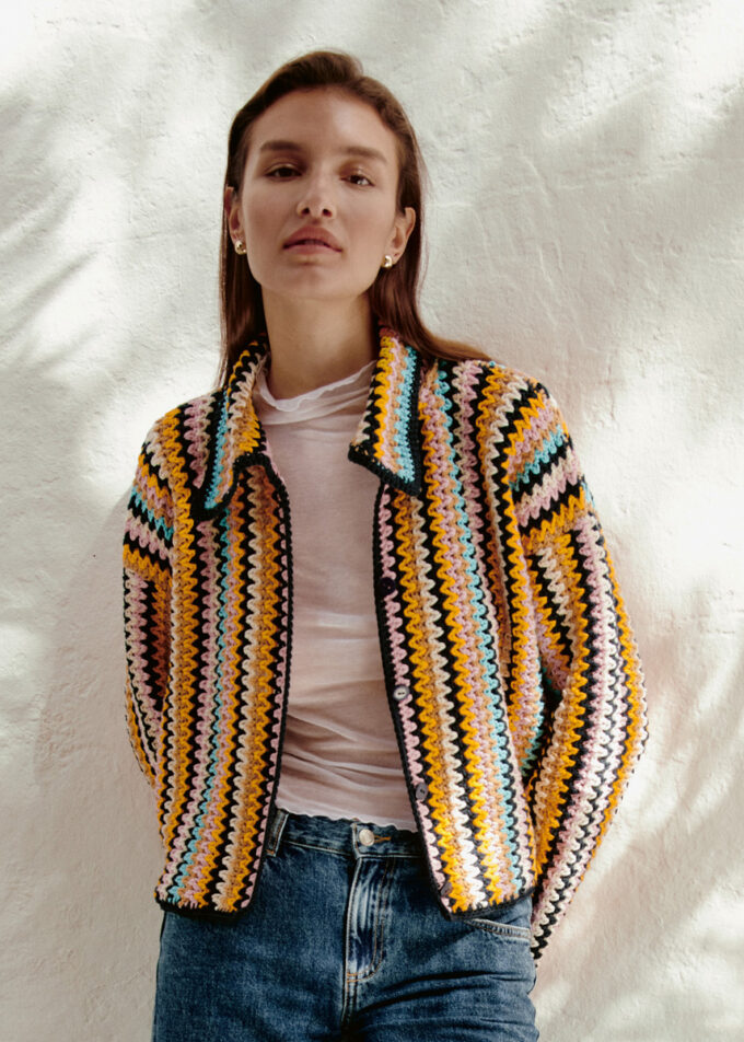 Lana Grossa I Gehäkelte Retro Jacke