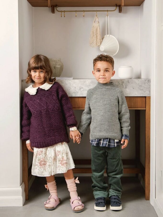 Sandnes Garn I Guernsey Genser Kinder (2212-9a)