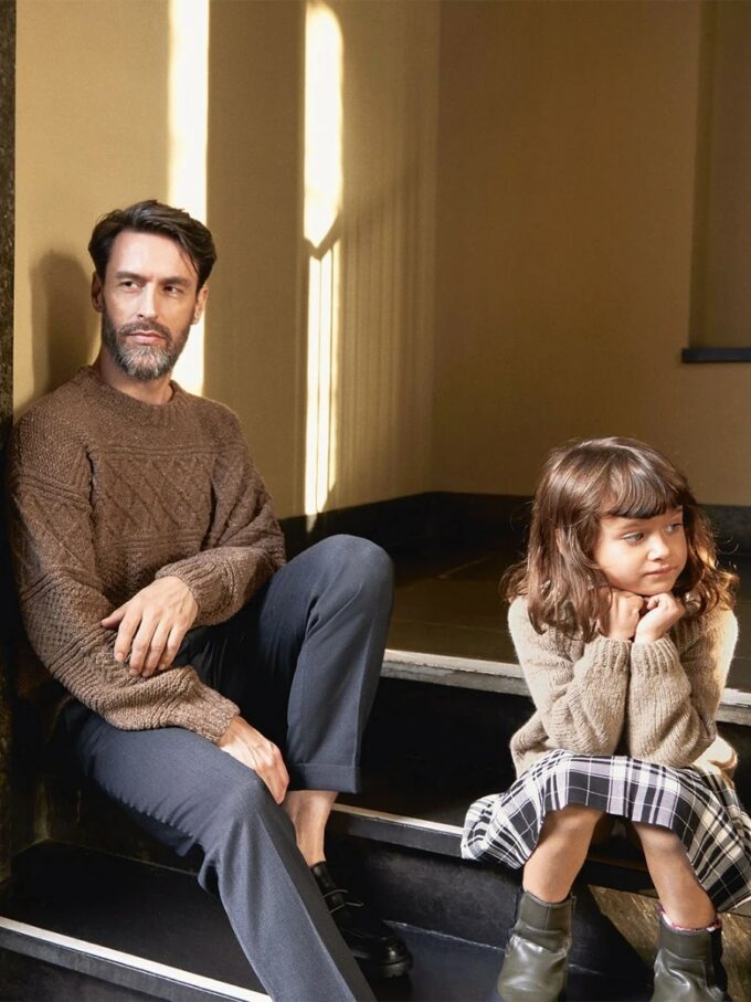 Sandnes Garn I Guernsey Genser Herren (2214-7)