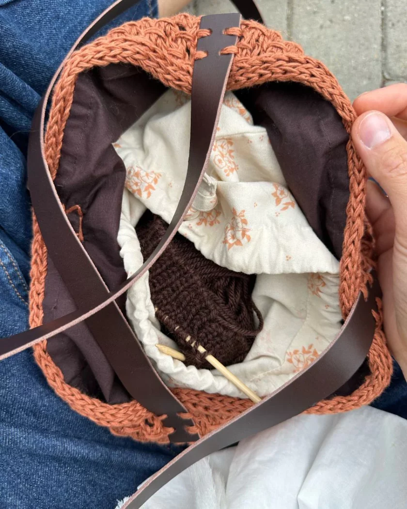 PetiteKnit I Lederriemen für French Market Bag – Bild 8