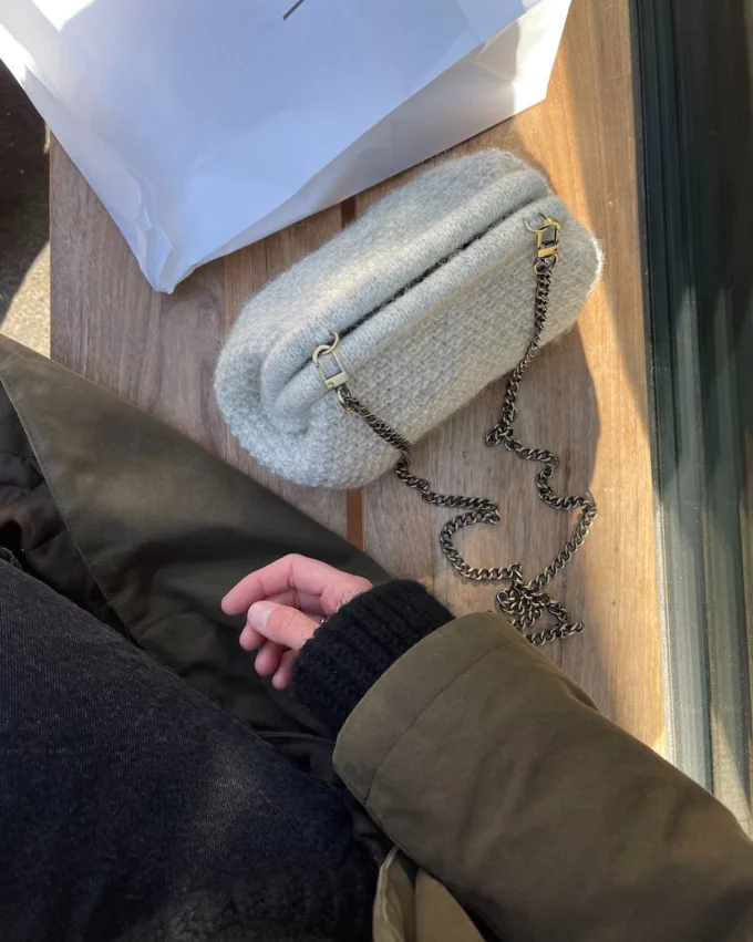 PetiteKnit I Rahmen kleine Teddy und Winter Clutch