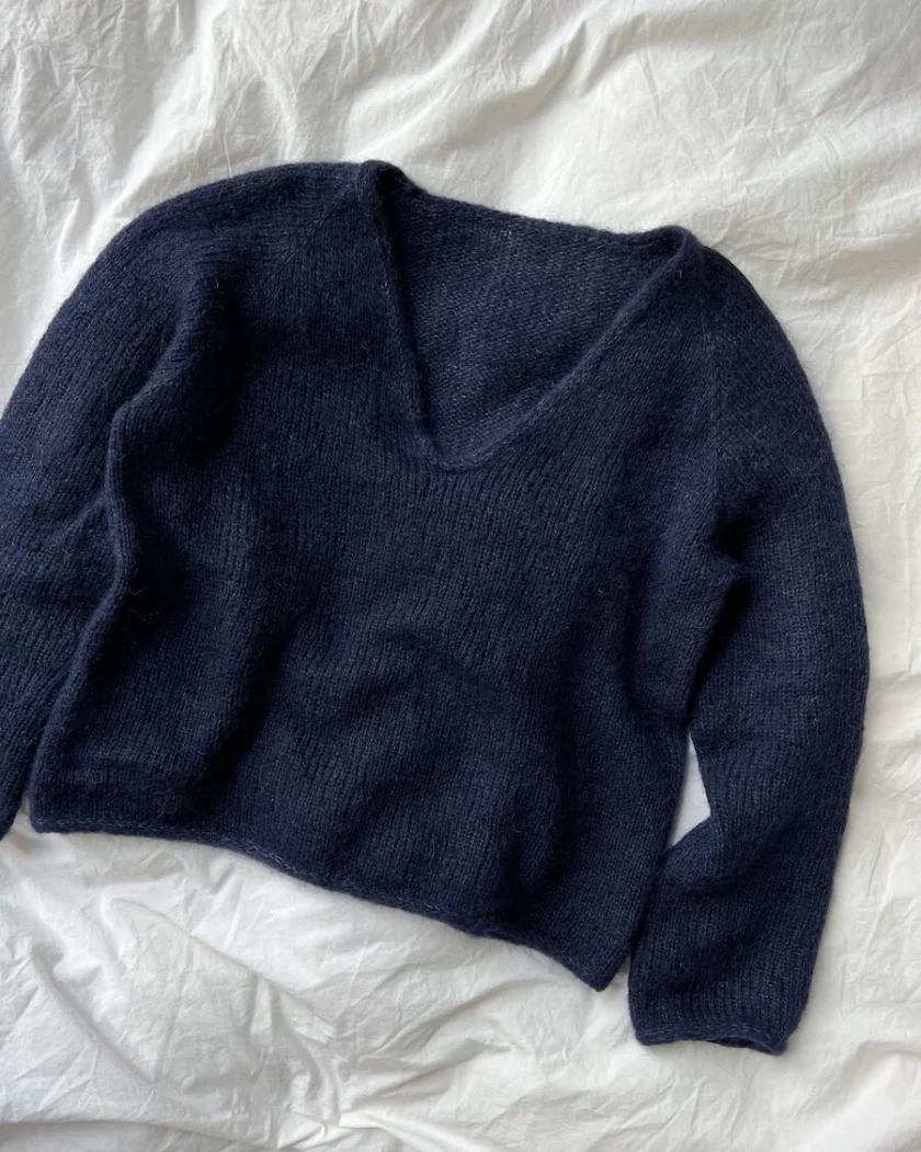 PetiteKnit I Kumulus Bluse V-neck – Bild 5