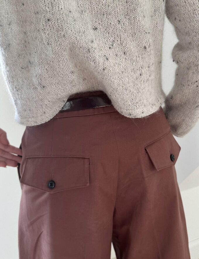 Le Knit I Plain Yoke Blouse