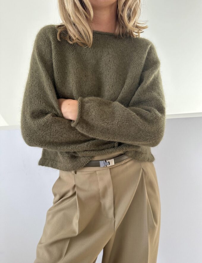 Le Knit I Plain Yoke Blouse