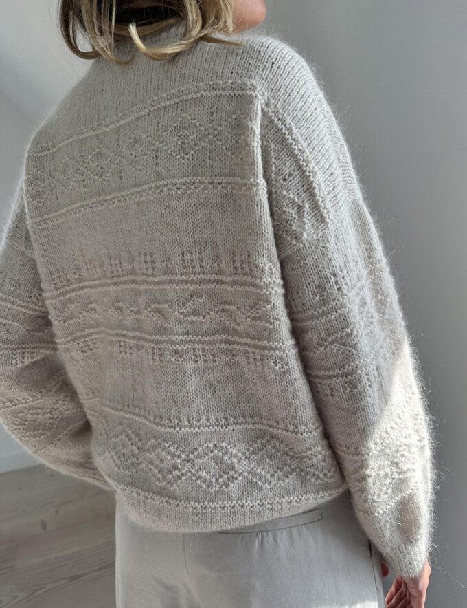 Le Knit I Porcelain Damask Sweater