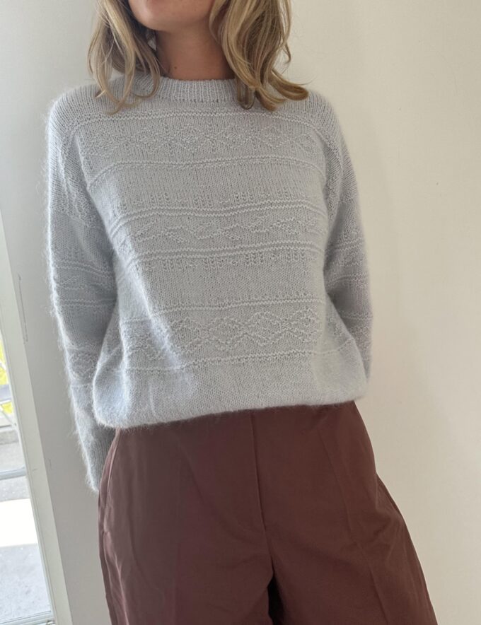 Le Knit I Porcelain Damask Sweater