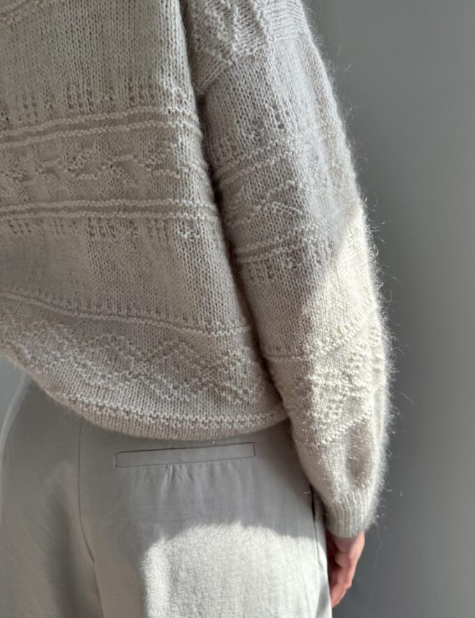 Le Knit I Porcelain Damask Sweater