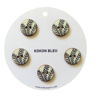Kokon Yarn I Knöpfe Kokon Bleu